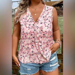 Shein Plus Floral Tank - NWOT